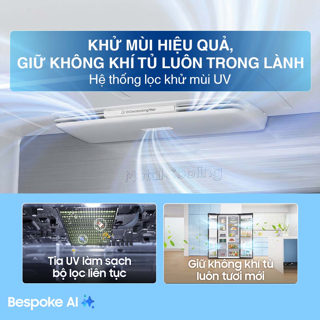 Tủ lạnh Samsung Inverter 615 Lít Side By Side RS90F65D2FSV