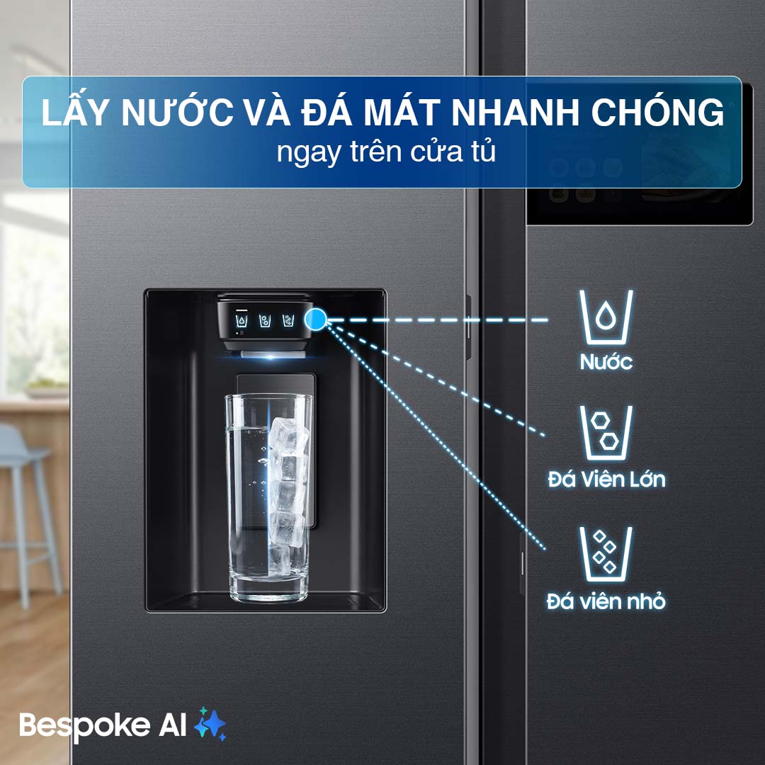 Tủ lạnh Samsung Inverter 615 Lít Side By Side RS90F65D2FSV