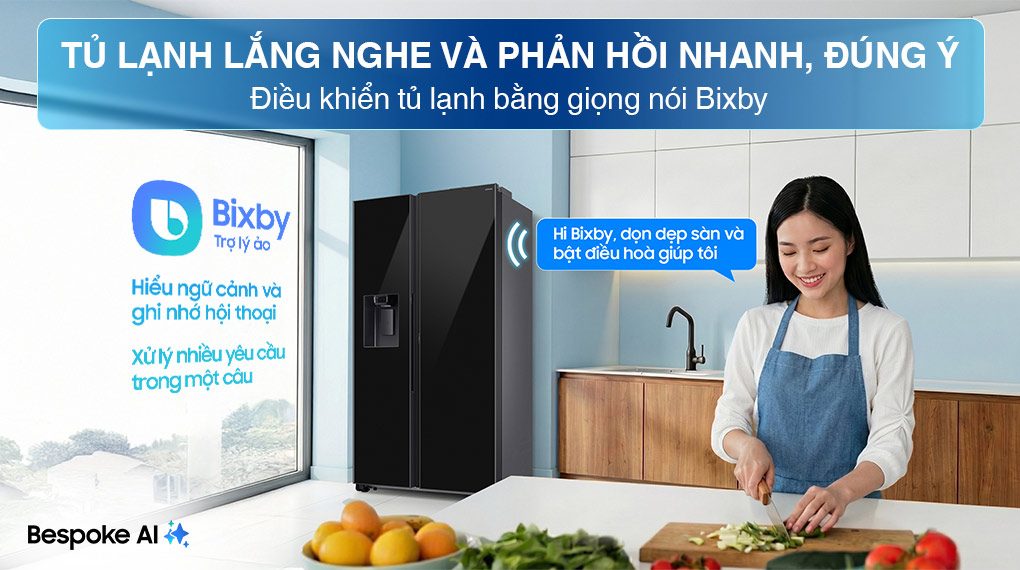 Tủ lạnh Samsung Inverter 634 Lít Side By Side RS80F65J2BSV