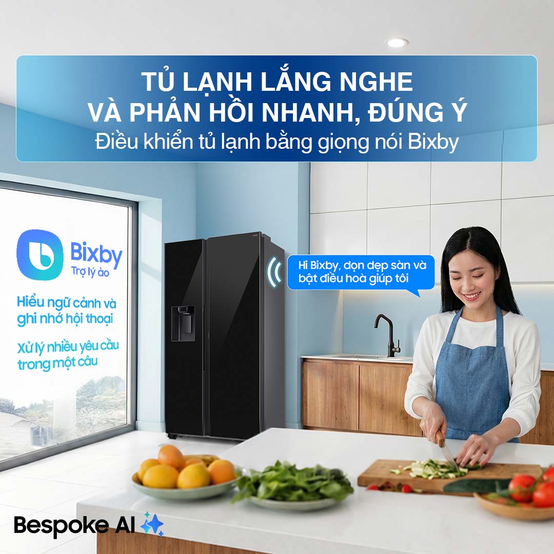 Tủ lạnh Samsung Inverter 634 Lít Side By Side RS80F65J2BSV