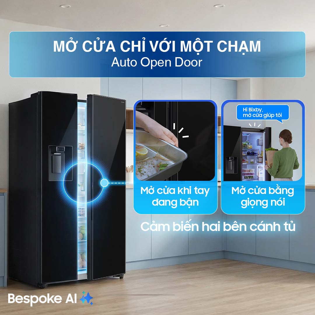 Tủ lạnh Samsung Inverter 634 Lít Side By Side RS80F65J2BSV