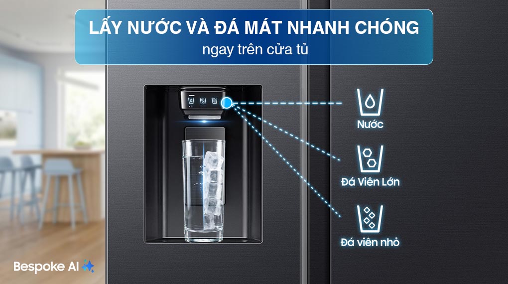 Tủ lạnh Samsung Inverter 635 Lít Side By Side RS70F65K2FSV