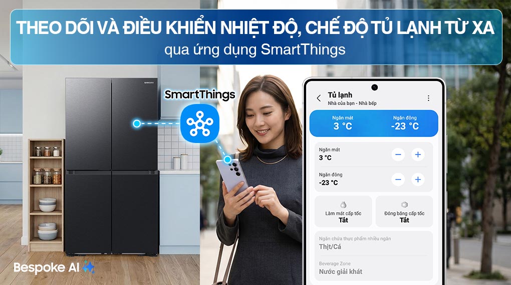 Tủ lạnh Samsung Inverter 648 Lít 4 Cửa RF59C766FB1/SV