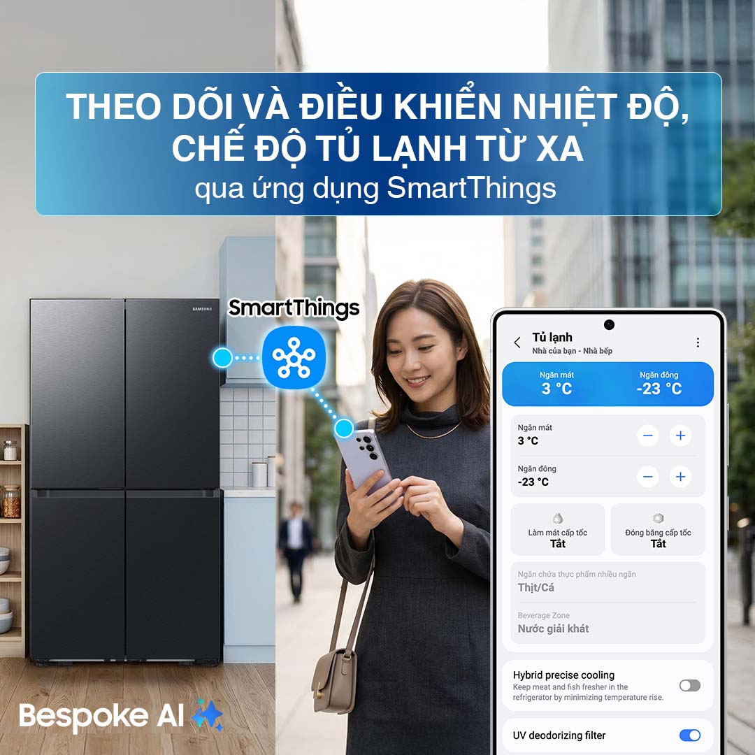 Tủ lạnh Samsung Inverter 648 Lít 4 Cửa RF59C766FB1/SV