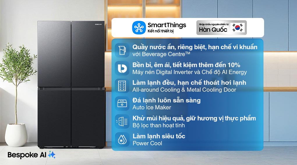 Tủ lạnh Samsung Inverter 648 Lít 4 Cửa RF59C766FB1/SV
