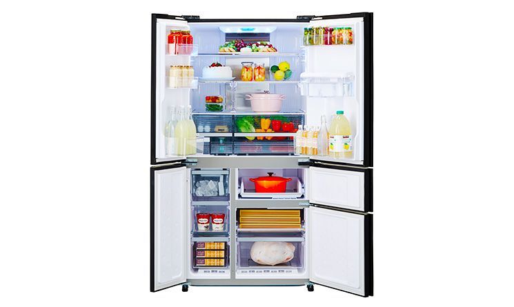 Tủ lạnh 5 cánh SBS Sharp SJ-F5X75VGW-BK 758 Lít,J-Tech Inverter