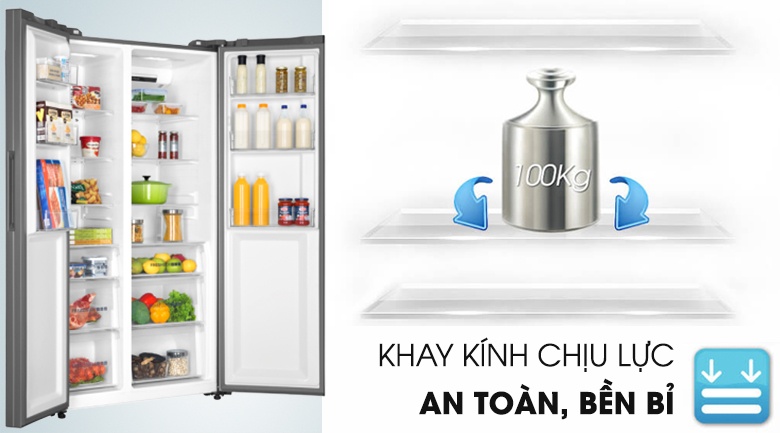 Tủ lạnh Side By Side Aqua AQR-IG696FS(GD) 602 lít Inverter
