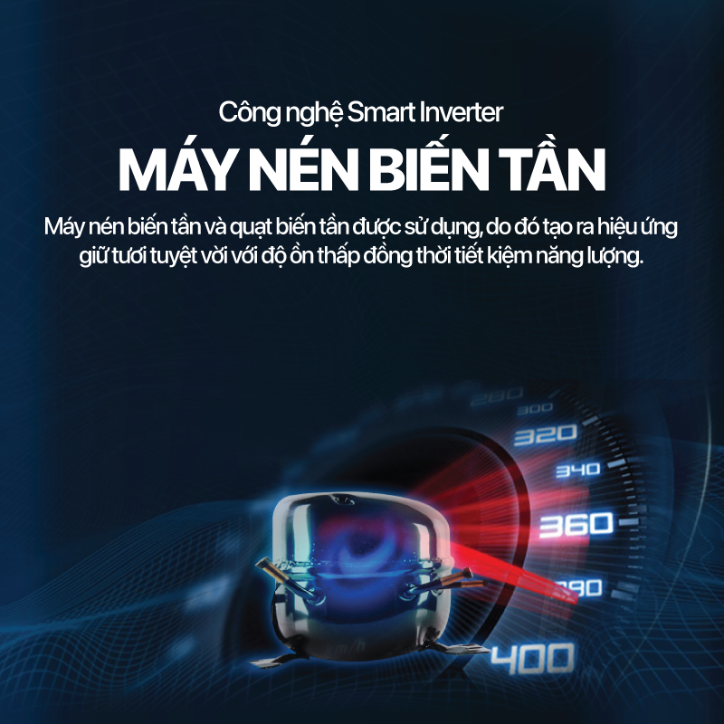 Tủ lạnh Side By Side Inverter 430 Lít Coex RS-4007MIB (Ghi xám)