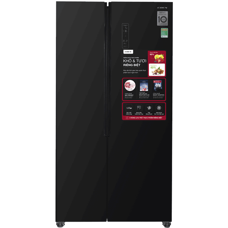 Tủ lạnh Side by side Inverter 442L COEX RS-4005MGB (Mặt gương)
