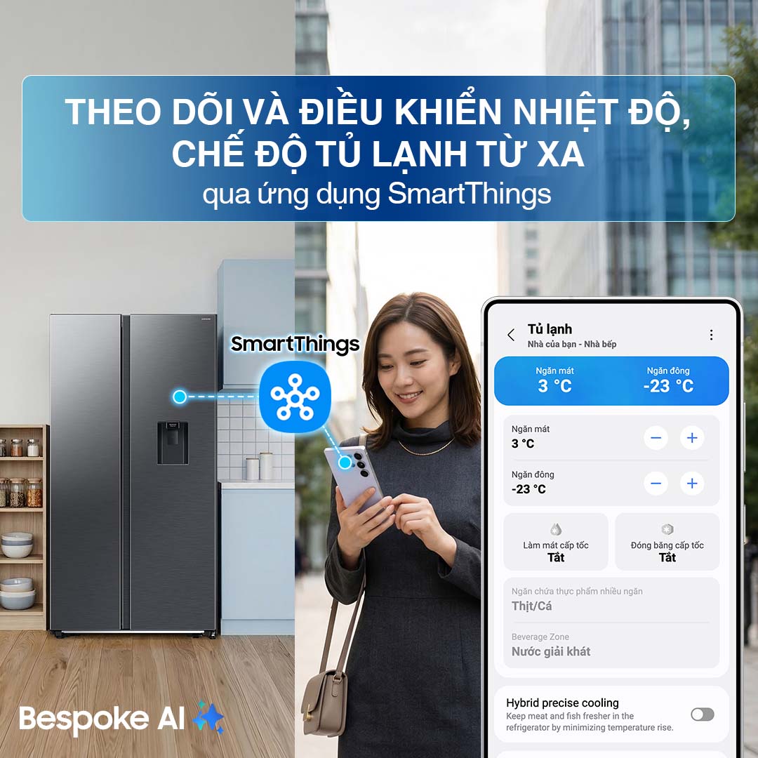 Tủ lạnh Side By Side Samsung 578 Lít RS57DG410EB4SV