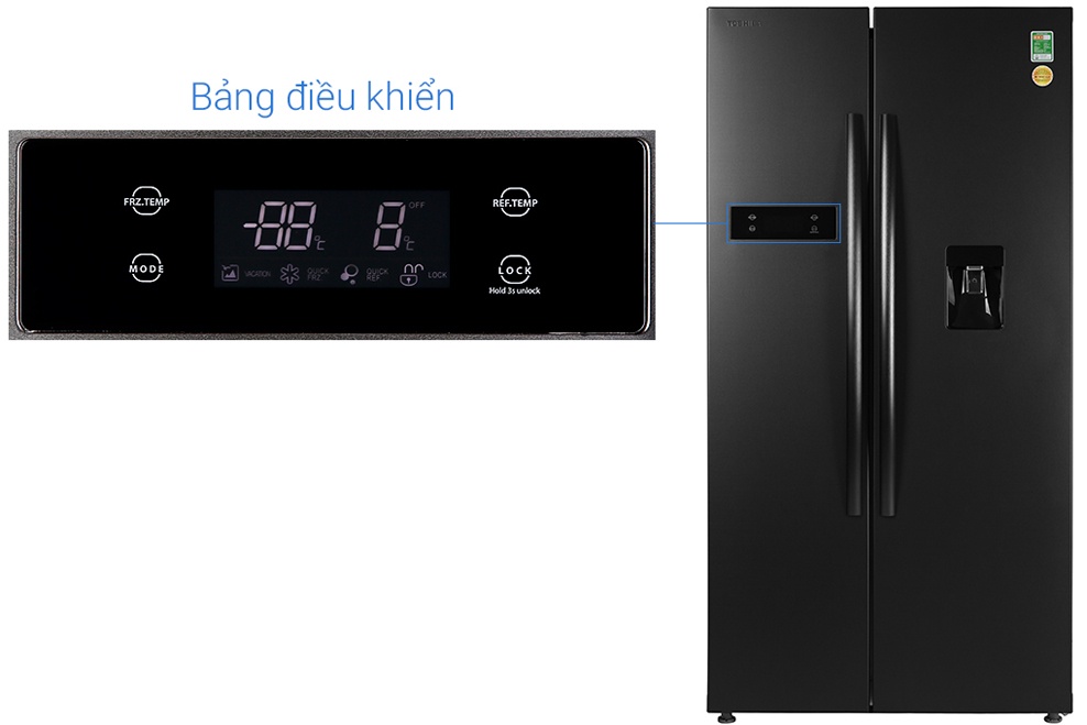 Tủ lạnh Toshiba SBS Inverter 493L RS637WE-PMV(06)-MG