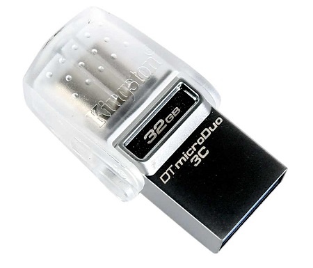 USB Kingston 32GB DT microDuo 3C, USB 3.1 + Type-C flash drive_DTDUO3C/32GB