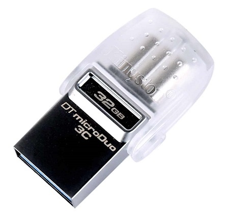 USB Kingston 32GB DT microDuo 3C, USB 3.1 + Type-C flash drive_DTDUO3C/32GB