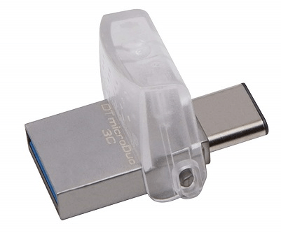 USB Kingston 64GB DT microDuo 3C, USB 3.1 + Type-C flash drive_DTDUO3C/64GB