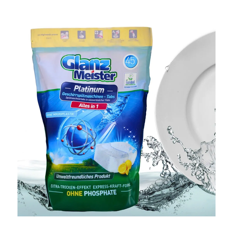 Viên rửa bát Eco Glanz Meister Platinum túi 45 viên