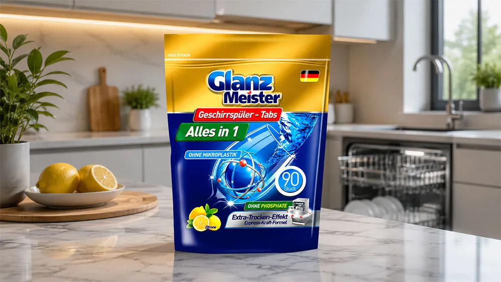 Viên rửa bát Glanz Meister All in One túi 90 viên