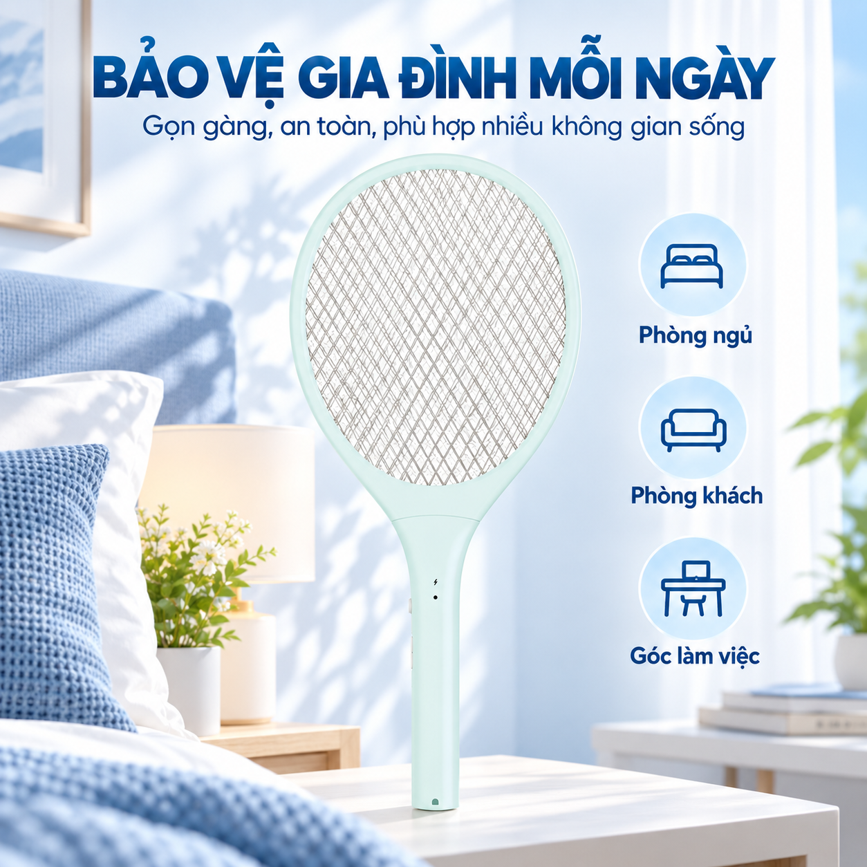 Vợt muỗi COEX CMS-1005 Blue