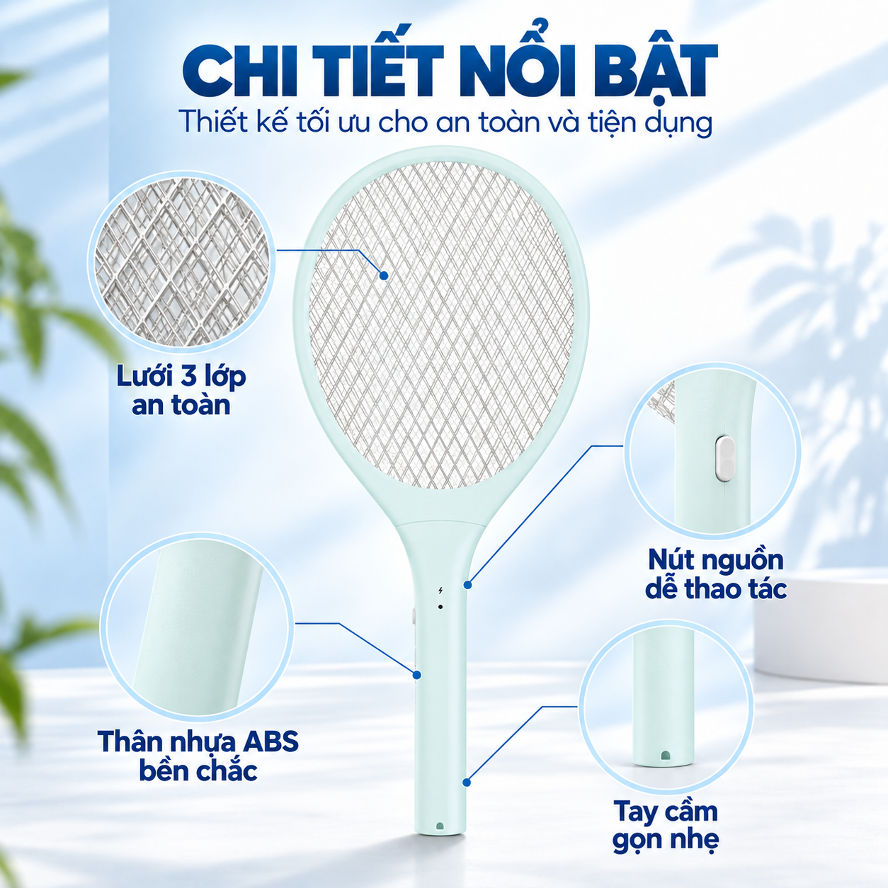 Vợt muỗi COEX CMS-1005 Blue