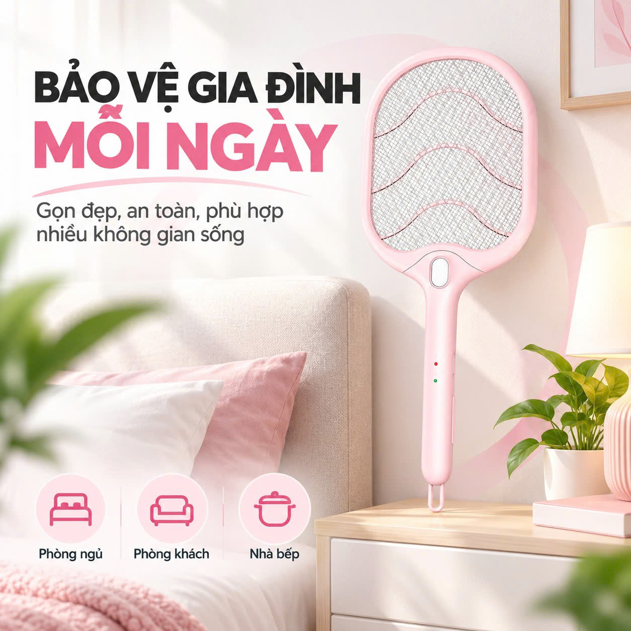 Vợt muỗi tích hợp đèn pin chiếu sáng Coex CMS-1001