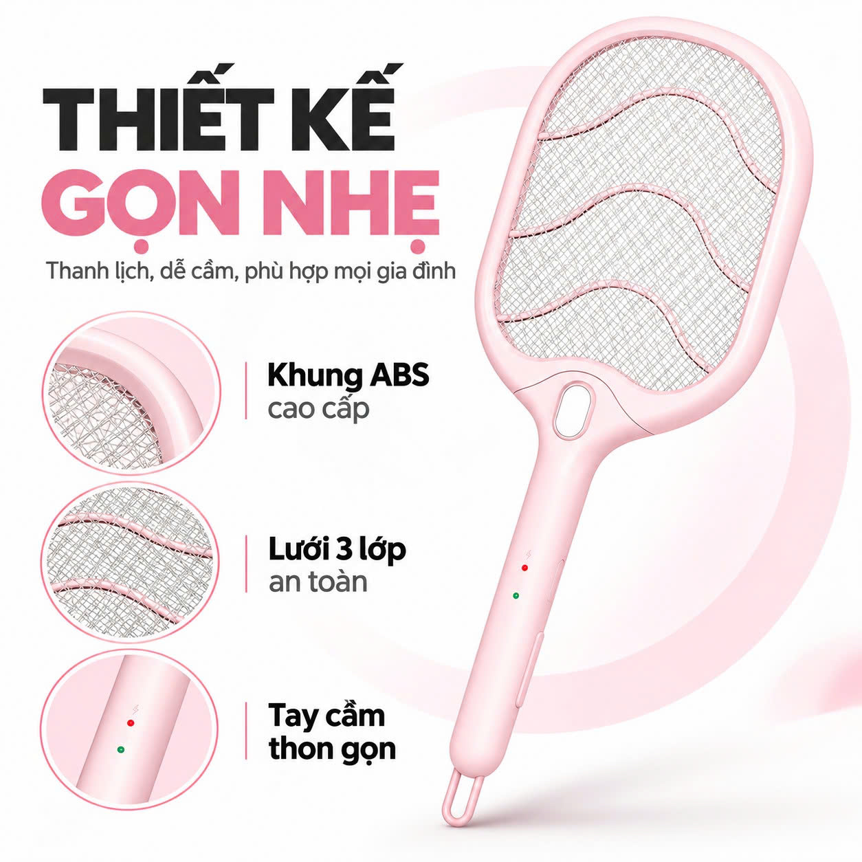 Vợt muỗi tích hợp đèn pin chiếu sáng Coex CMS-1001