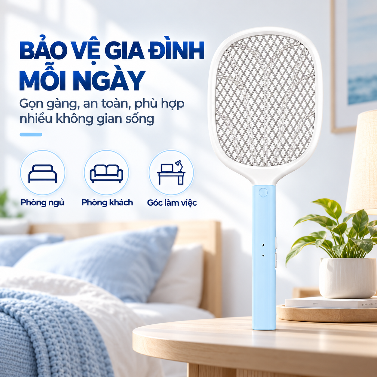 Vợt muỗi tích hợp đèn pin chiếu sáng COEX CMS-1004