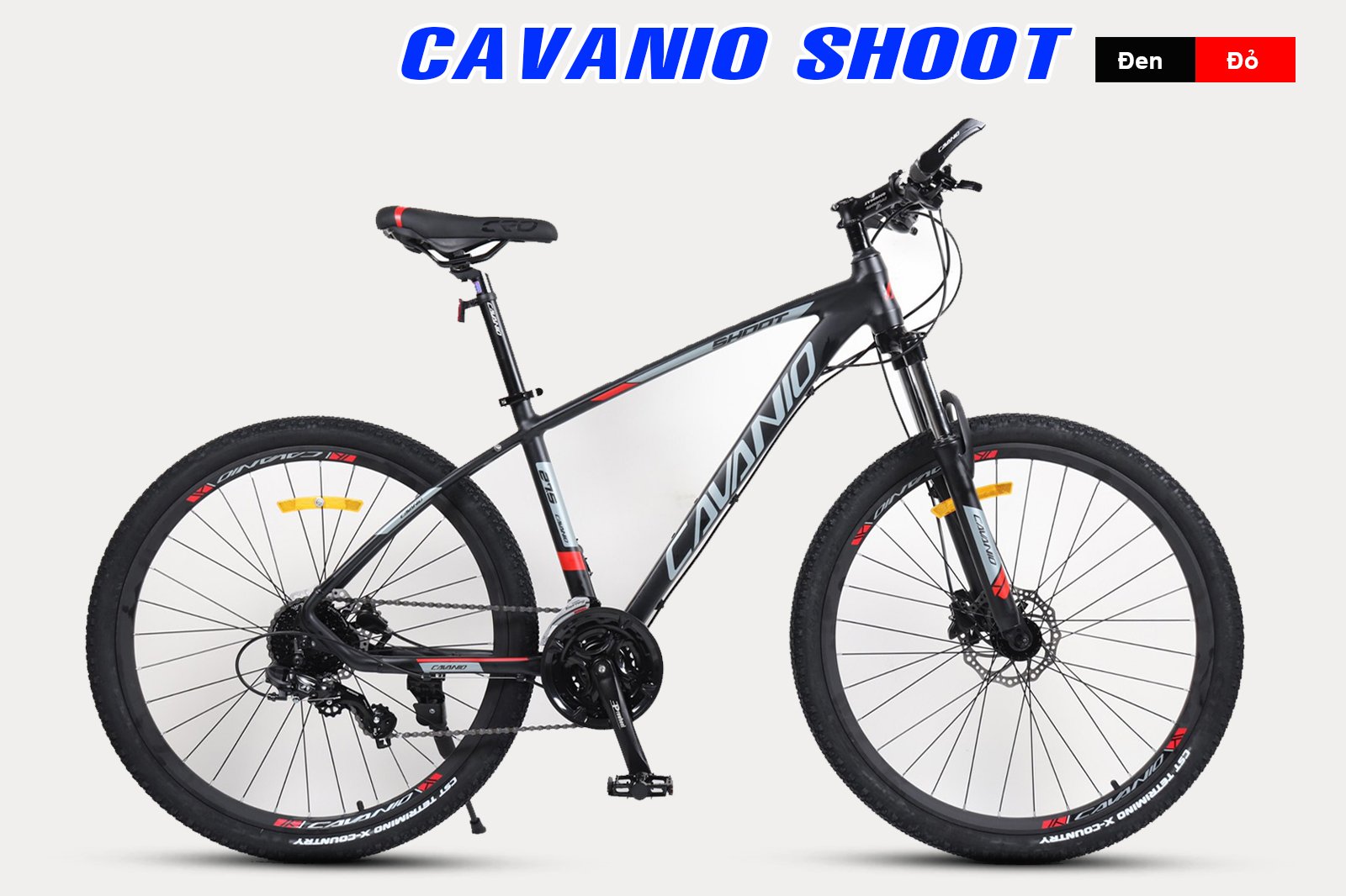 Xe đạp Địa hình CAVANIO SHOOT (Đen,Đỏ)
