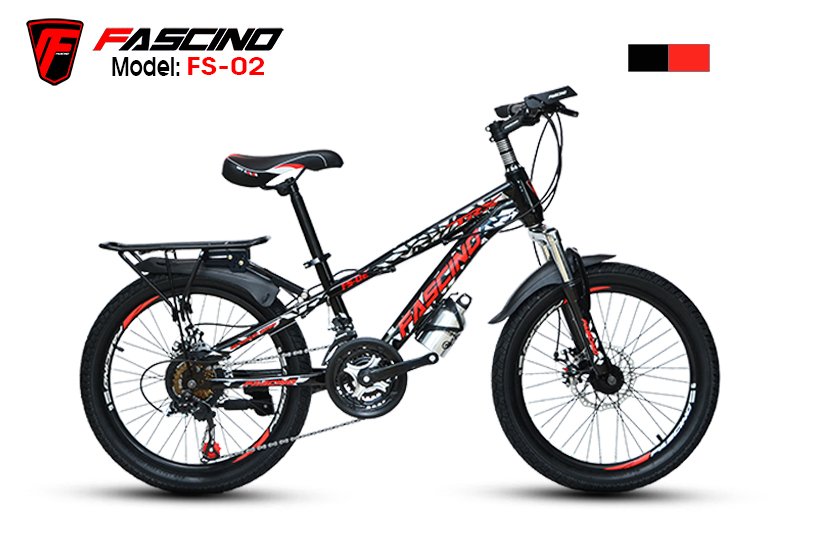 Xe đạp Địa hình FASCINO FS-02 (Đen,Đỏ)