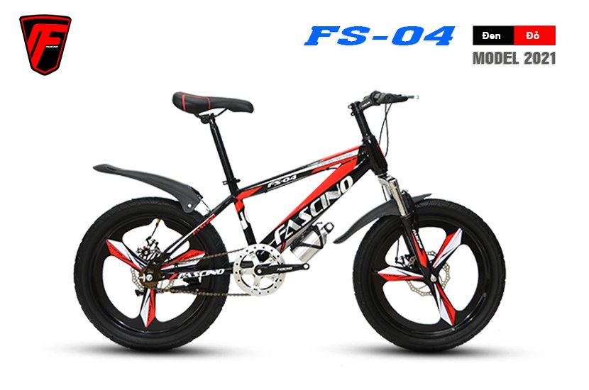 Xe đạp Địa hình FASCINO FS-04 (Đen,Đỏ)