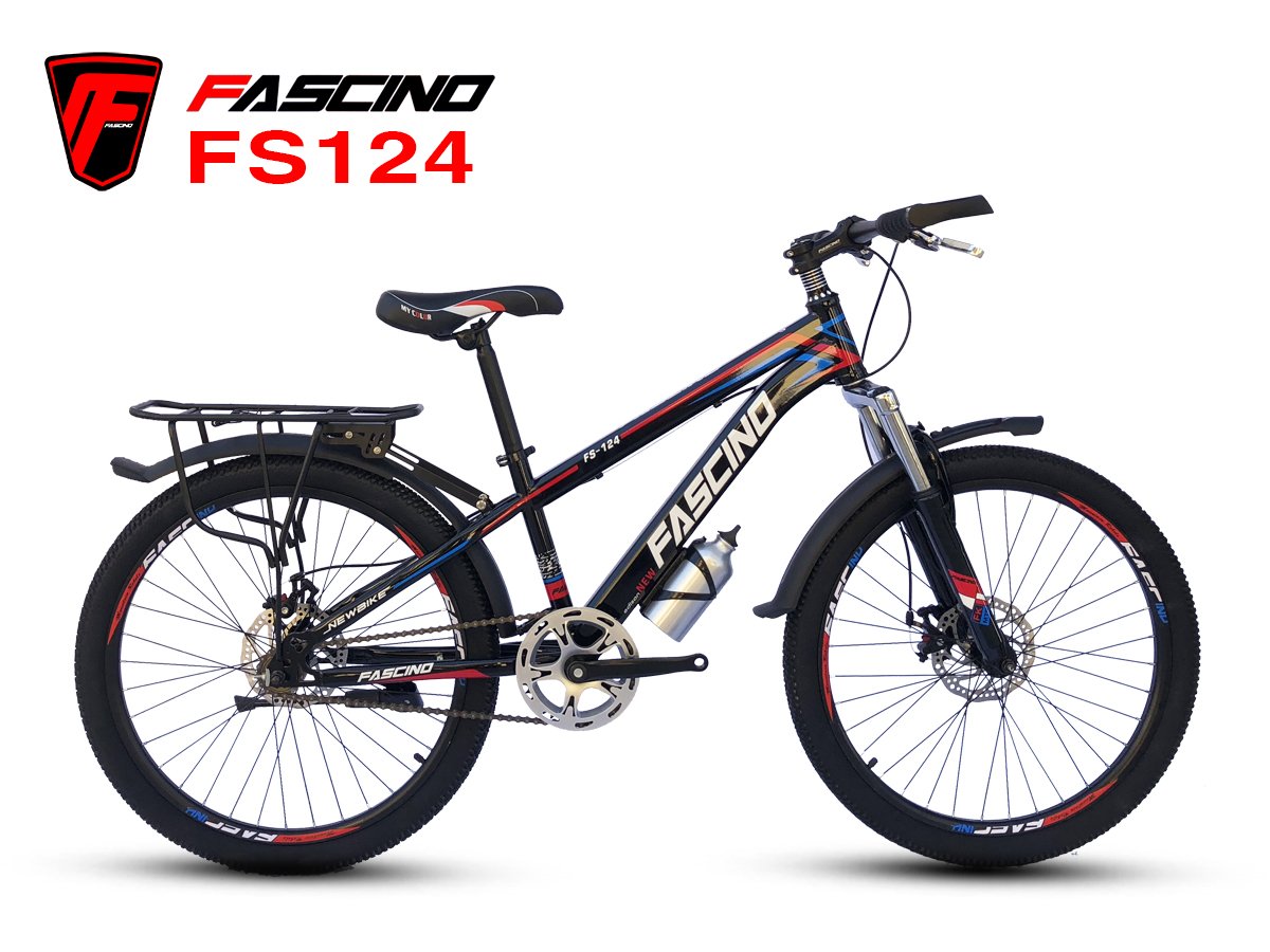 Xe đạp Địa hình FASCINO FS-124 (Đen,Đỏ)