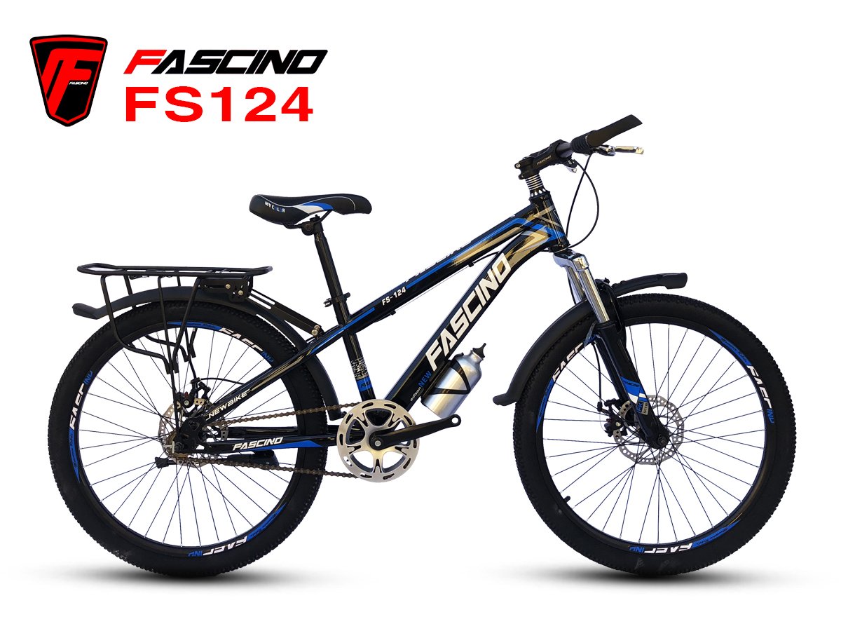 Xe đạp Địa hình FASCINO FS-124 (Đen,Xanh)