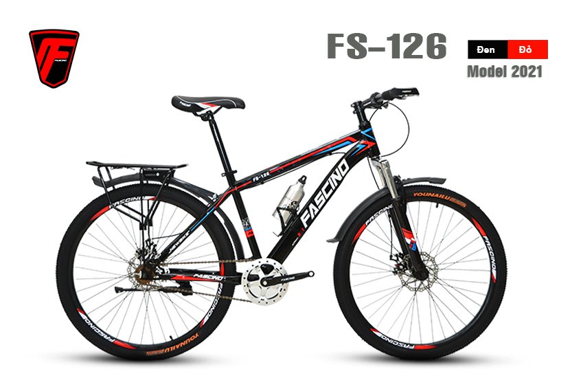Xe đạp Địa hình FASCINO FS-126 (Đen,Đỏ)