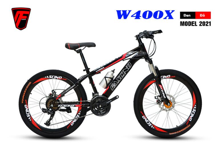 Xe đạp Địa hình FASCINO W400X 24 inch (Đen,Đỏ)