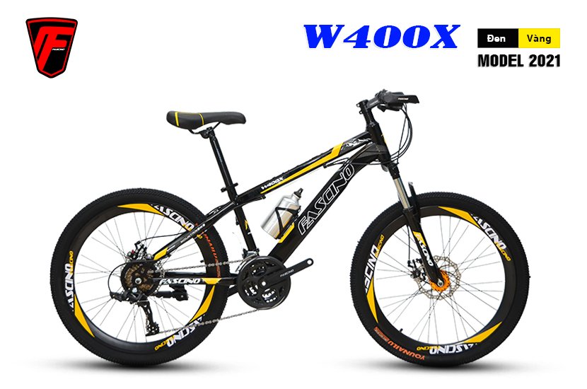 Xe đạp Địa hình FASCINO W400X 24 inch (Đen,Vàng)