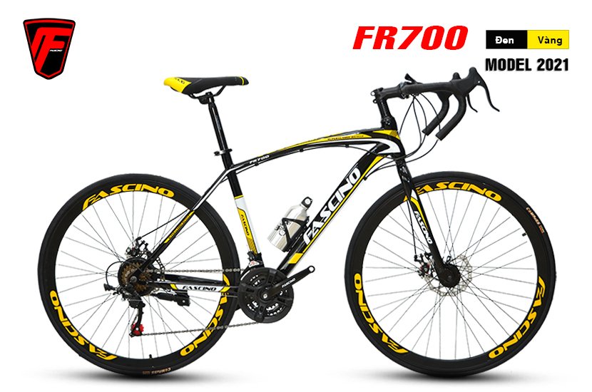 Xe đạp Đua FASCINO FR700 (Đen,Vàng)