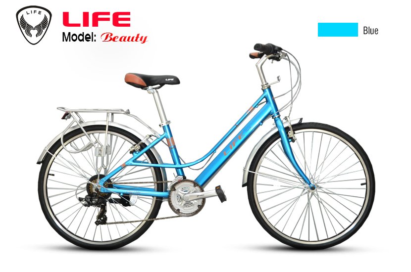 Xe đạp Mini loại thường Life 26 BEAUTY (Xanh) -Khung Nhôm
