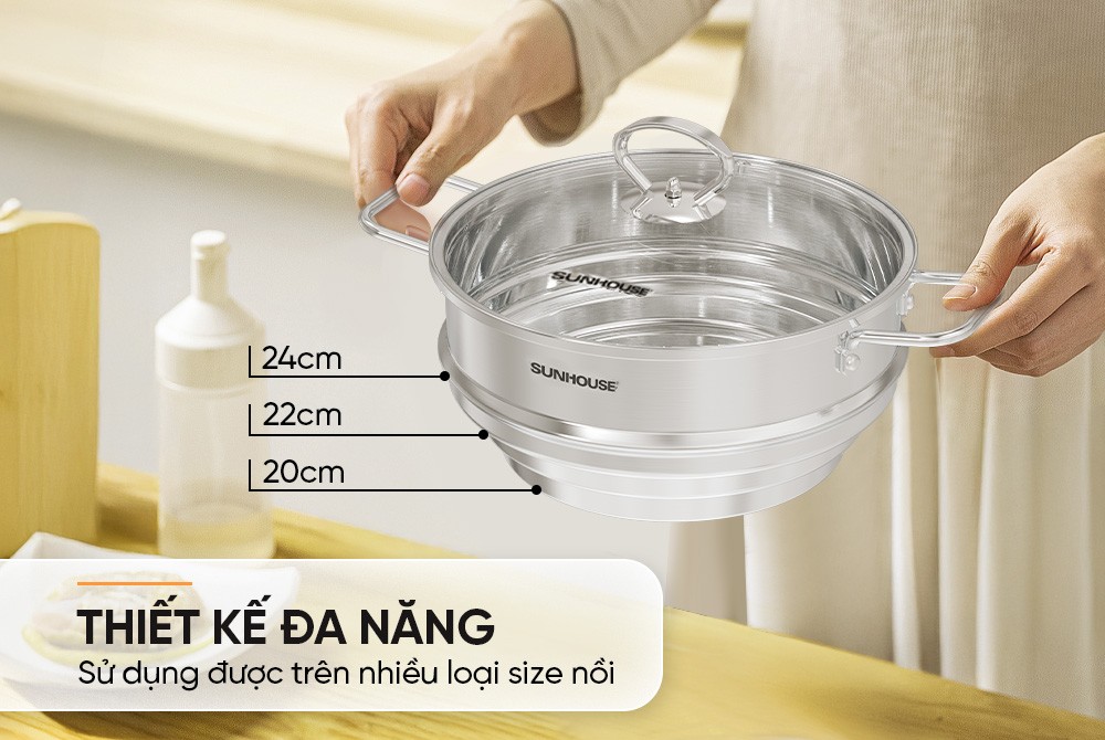 Xửng đa năng inox Sunhouse Eco SHG105-24