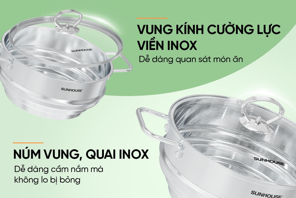 Xửng đa năng inox Sunhouse Eco SHG105-24