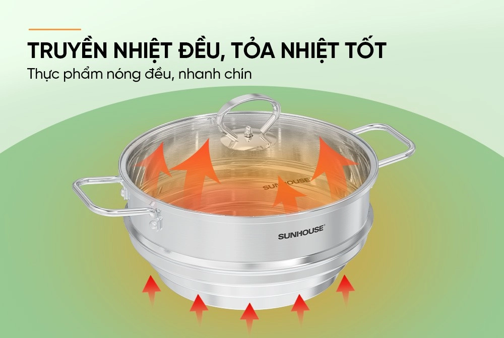 Xửng đa năng inox Sunhouse Eco SHG105-24