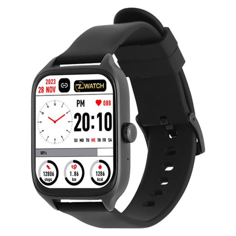Đồng hồ thông minh Zwatch Z6 44mm màu đen dây Sillicone