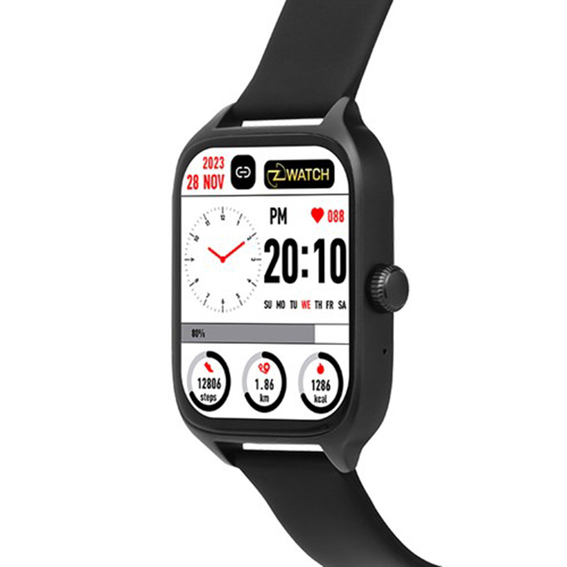 Đồng hồ thông minh Zwatch Z6 44mm màu đen dây Sillicone