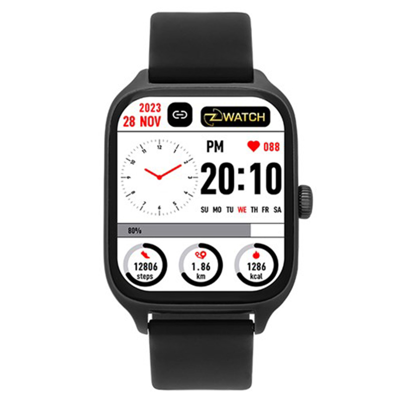 Đồng hồ thông minh Zwatch Z6 44mm màu đen dây Sillicone