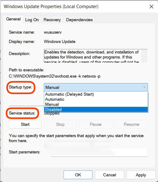 Hướng dẫn cách tắt Windows Update bằng vô hiệu hóa Service