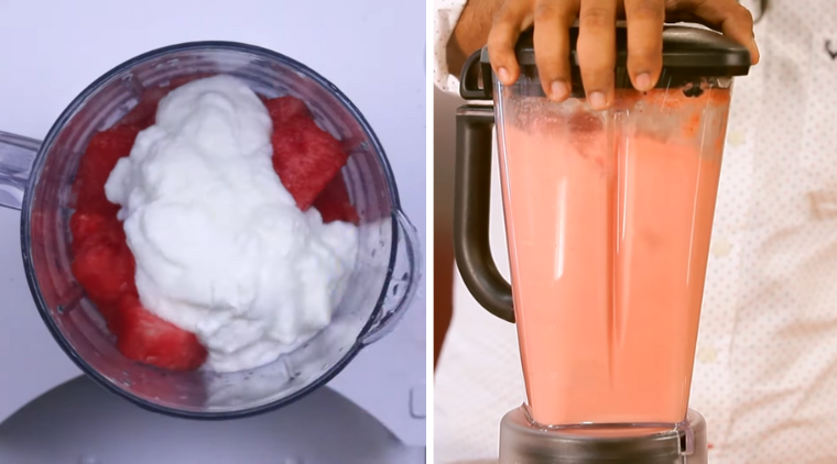 Cách thực hiện sinh tố dưa đỏ sữa chua