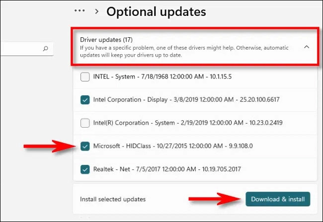 Hướng dẫn chi tiết cách cập nhật driver trên Windows 11