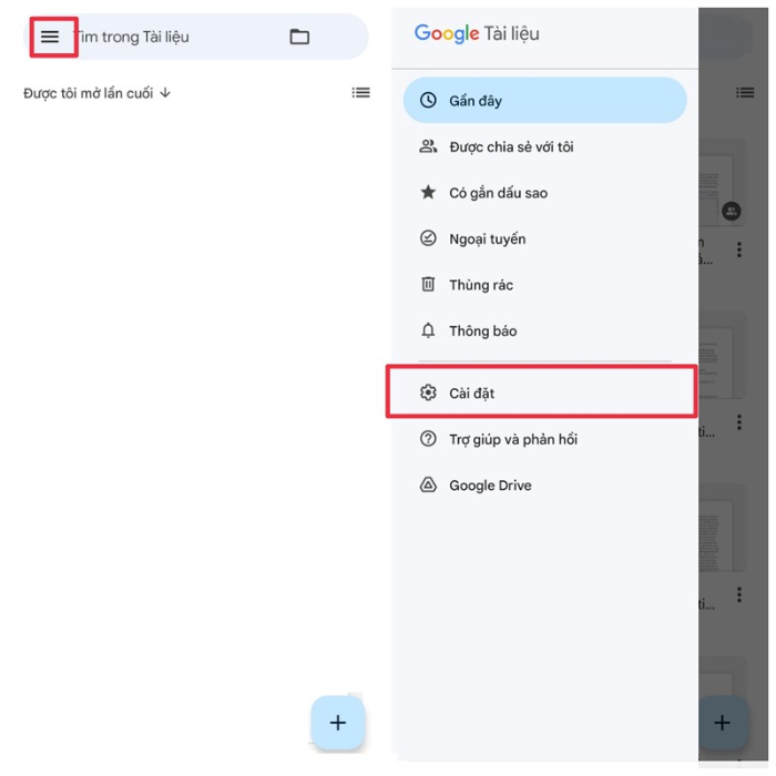 Cách bật chế độ tối Dark Mode trên Google Docs điện thoại