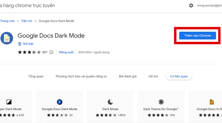 Cách bật chế độ tối Dark Mode trên Google Docs máy tính