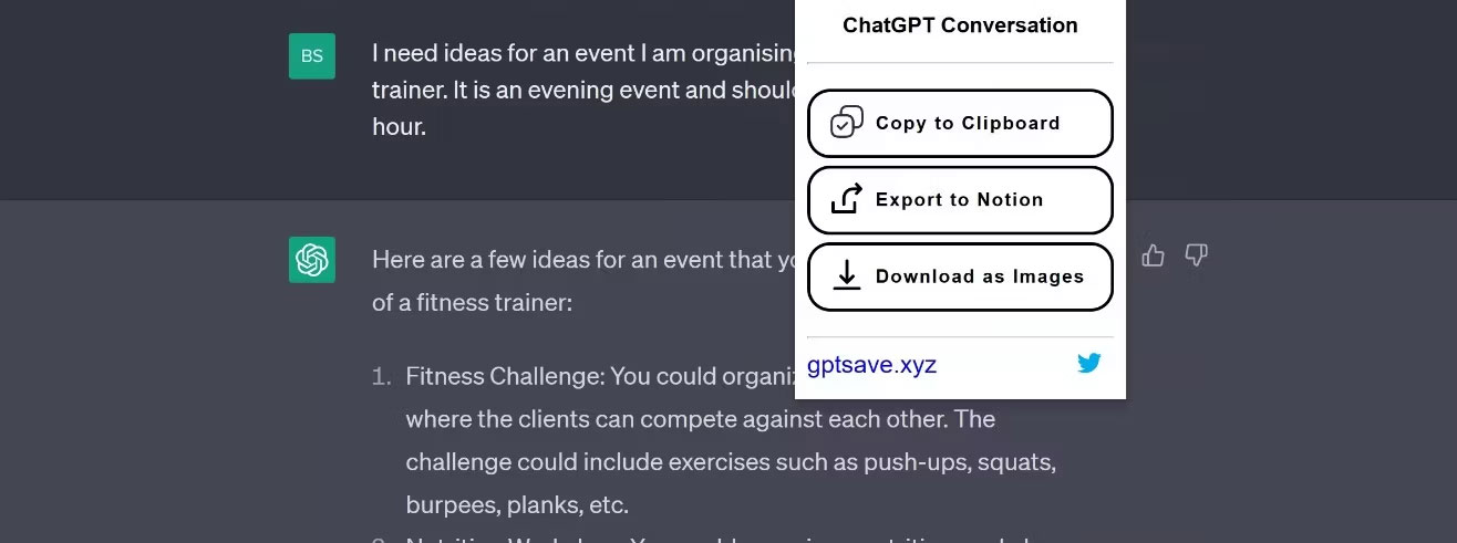 Export ChatGPT Conversation