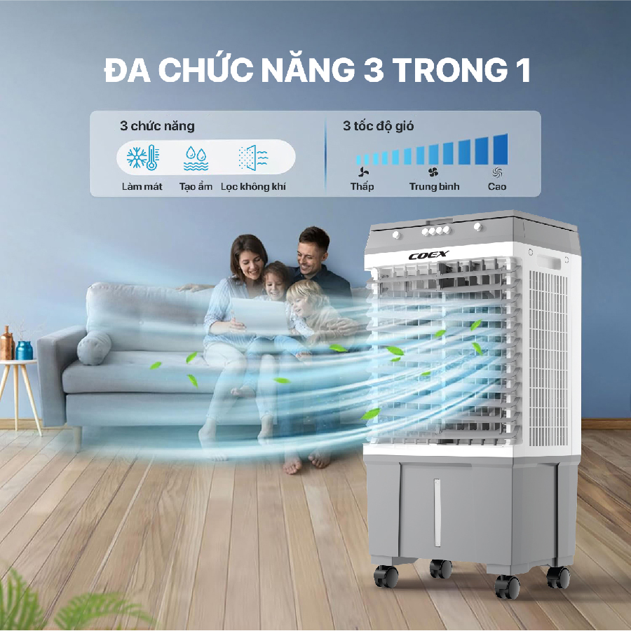 Làm mát đồng đều, lưu lượng gió lớn