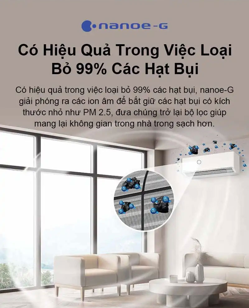 4. Điều hòa Panasonic 1 Chiều Inverter 9.550Btu/1HP CS-XU9BKH-8