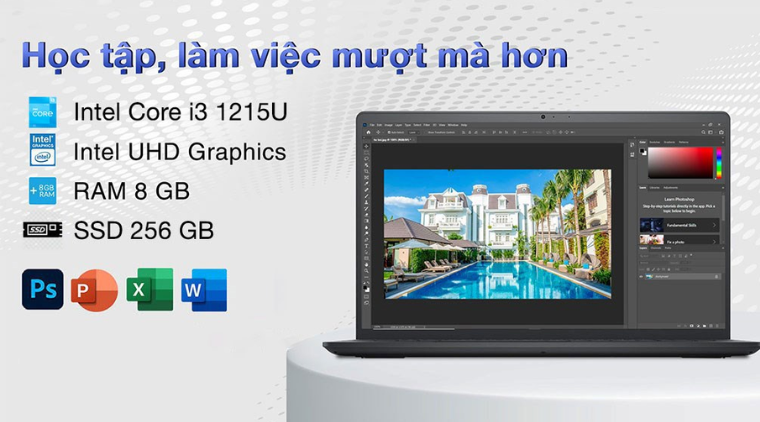 Laptop Dell Inspiron 3520 i3U082W11BLU /i3 1215U/8GB/256GB/OffHS/W11 – Giảm 4,7 triệu đồng